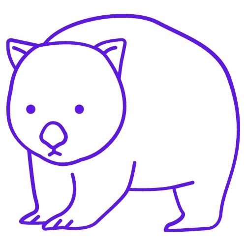 Un Wombat Violeta